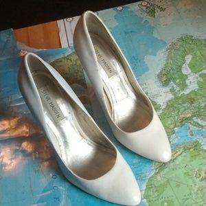 White Steven Madden heels